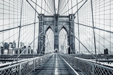 Black and white Brooklyn Bridge clipart