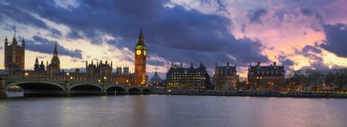 Panoramik Londra gün batımında