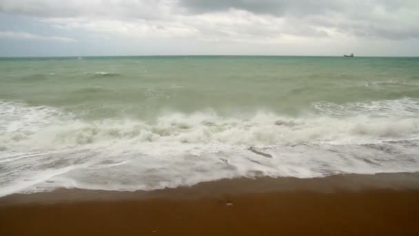 Tempesta sulla spiaggia in Turchia — Video Stock