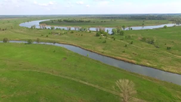 Het grondgebied van Oekraïne Dnjestr River. — Stockvideo