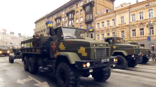 Felvonulás a fegyveres erők, Ukrajna — Stock videók