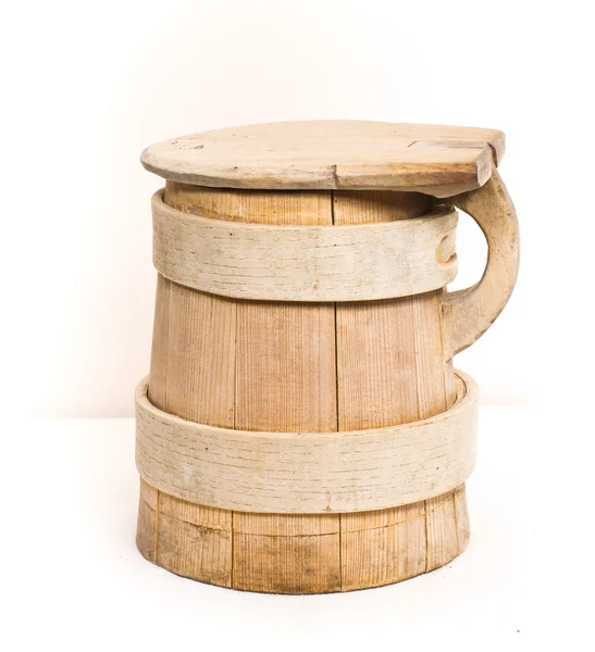 Vecchia tazza di wodden — Foto Stock