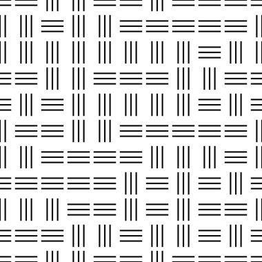 Yatay ve dikey siyah segmentlere sahip kusursuz desen