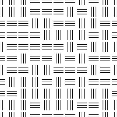 Yatay ve dikey siyah segmentlere sahip kusursuz desen
