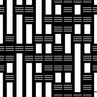 Yatay ve dikey beyaz bantlı kusursuz desen