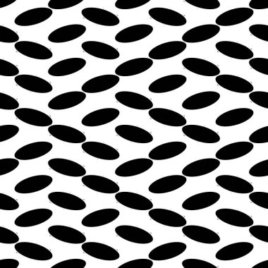 Eğik siyah elipsli pürüzsüz desen