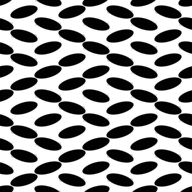 Eğik siyah elipsli pürüzsüz desen