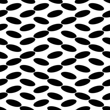 Eğik siyah elipsli pürüzsüz desen