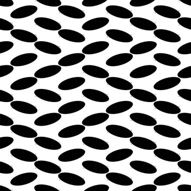 Eğik siyah elipsli pürüzsüz desen