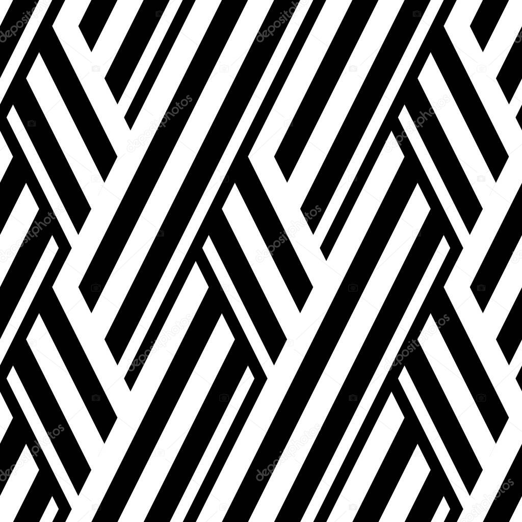 Seamless pattern with oblique black bands