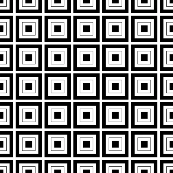 Nahtloser Hintergrund Mit Schwarzen Und Weißen Quadraten — Stockvektor