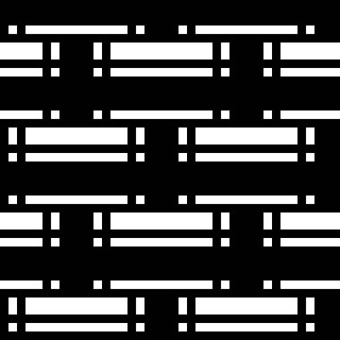 Yatay ve dikey siyah bantlı kusursuz desen