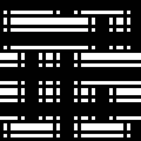Naadloos Patroon Met Horizontale Verticale Zwarte Banden — Stockvector