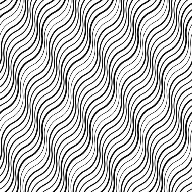 Rastgele kalınlıkta dalgalı çizgileri olan kusursuz desen