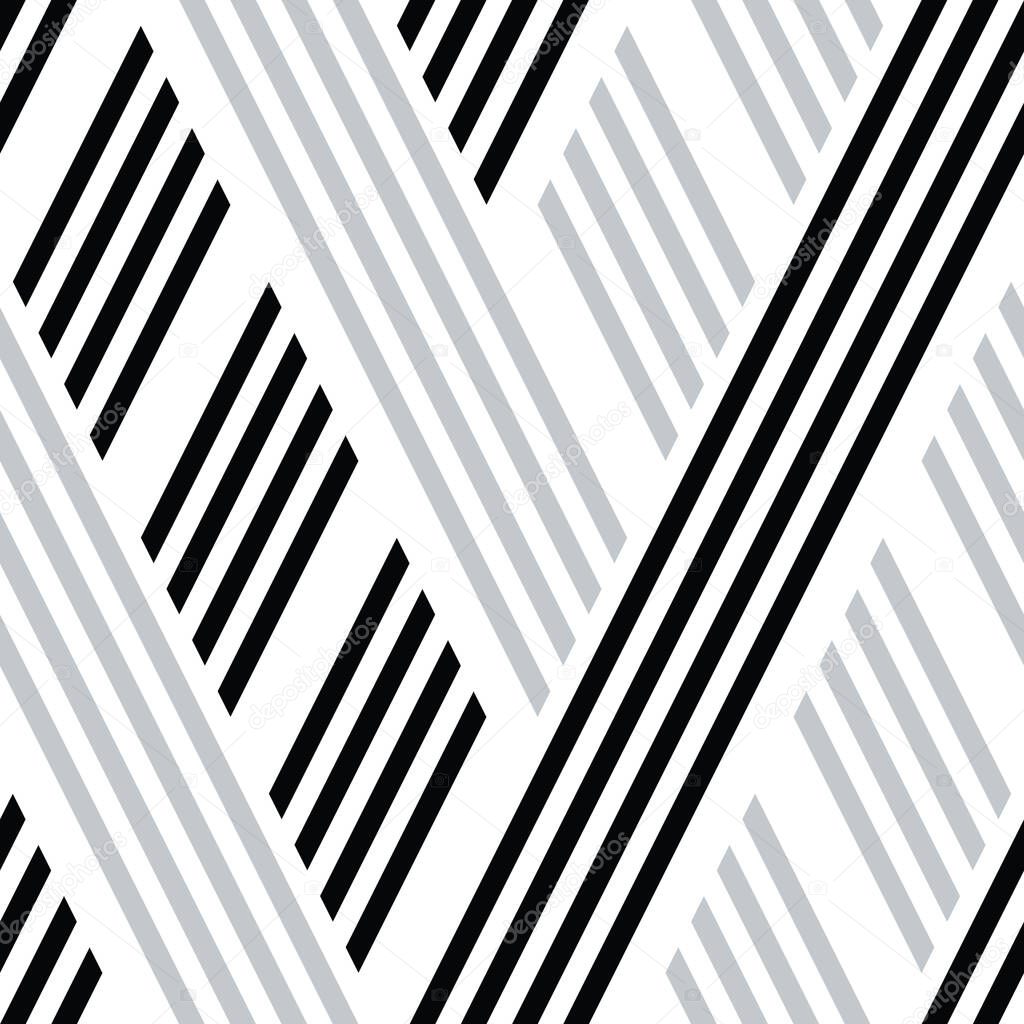 Seamless pattern with oblique black segments