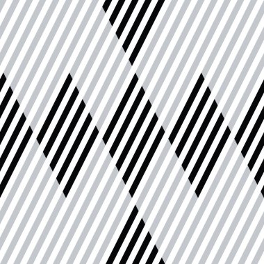 Eğik siyah ve gümüş gri bantlı pürüzsüz desen