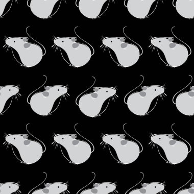 Beyaz fareli kusursuz desen