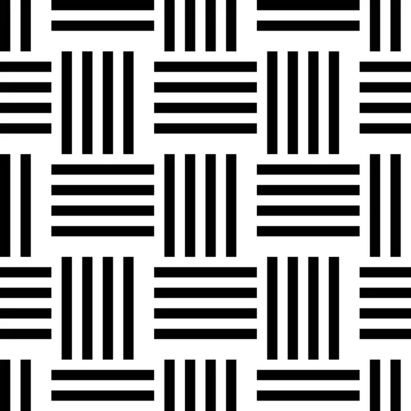 水平和垂直黑色节段无缝图案 — 图库矢量图片