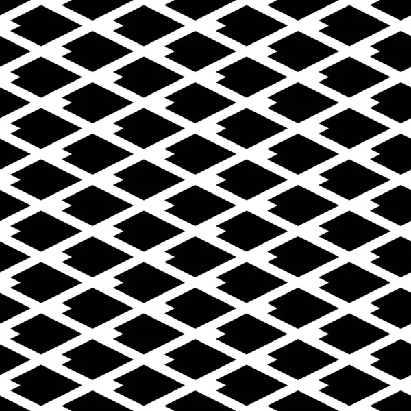 Zökkenőmentes Textúra Fekete Geometriai Formákkal — Stock Vector