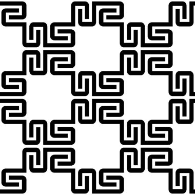 Siyah geometrik şekilli kusursuz desen