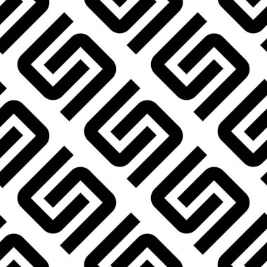 Siyah S harfli pürüzsüz desen