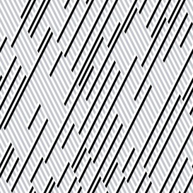 Eğik siyah beyaz çizgileri olan kusursuz bir desen.