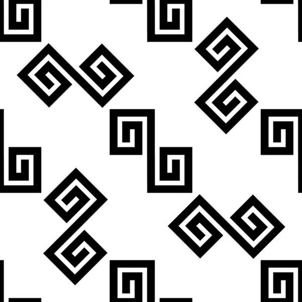 Patrón Sin Costura Con Formas Geométricas Negras — Vector de stock