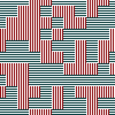 Yatay ve dikey renkli segmentlere sahip kusursuz desen