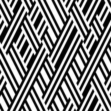 Eğik siyah segmentli pürüzsüz desen