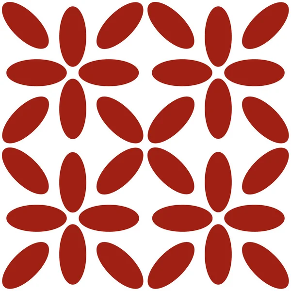 Patrón Sin Costuras Con Elipses Rojas — Archivo Imágenes Vectoriales