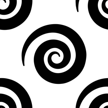 Siyah spiral ile kusursuz desen