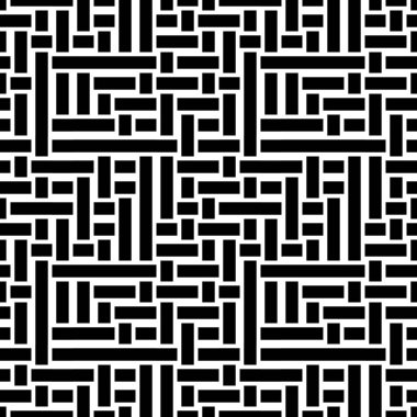 Yatay ve dikey siyah bantlı kusursuz desen