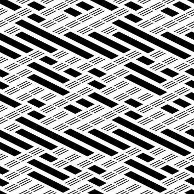 Eğik siyah segmentli pürüzsüz desen