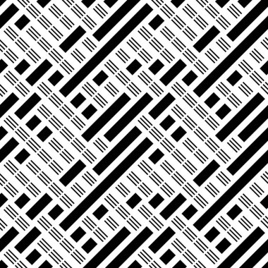 Eğik siyah segmentli pürüzsüz desen