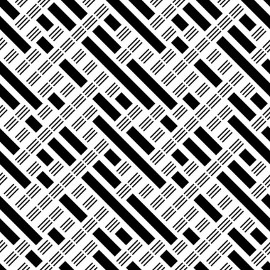 Eğik siyah segmentli pürüzsüz desen