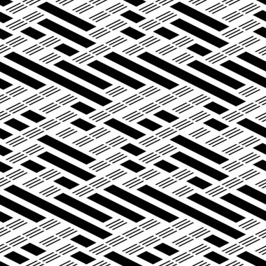 Eğik siyah segmentli pürüzsüz desen