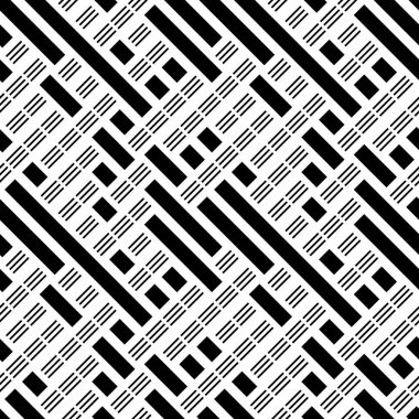 Eğik siyah segmentli pürüzsüz desen