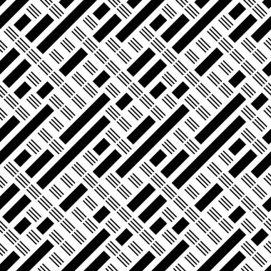 Eğik siyah segmentli pürüzsüz desen