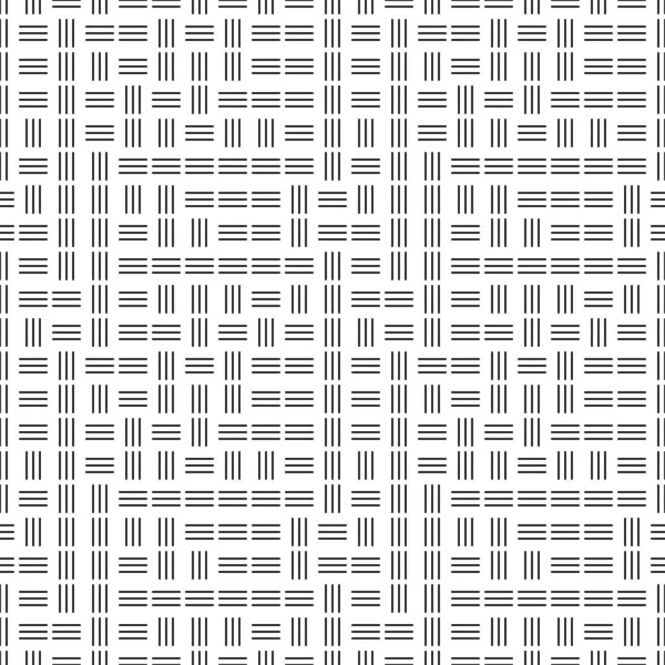 Naadloos Patroon Met Horizontale Verticale Zwarte Segmenten — Stockvector