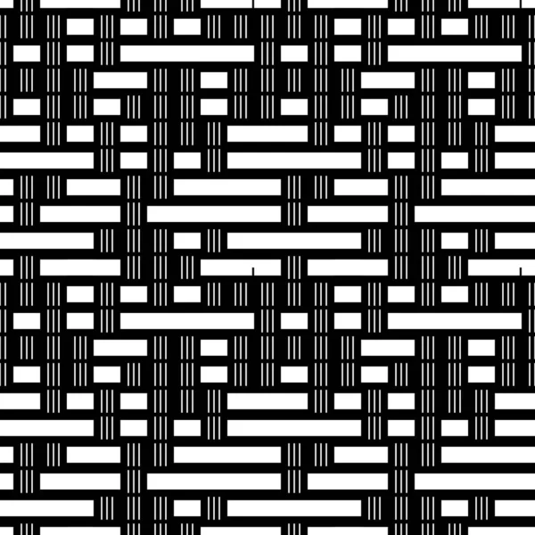 Seamless Pattern Horizontal Vertical White Segments — Stock Vector