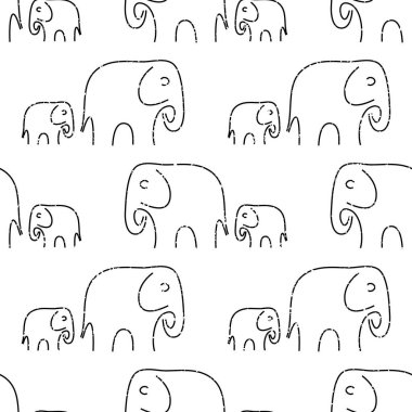 Anne fil ve bebeğinde pürüzsüz bir iz var..