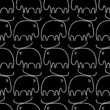 Bir ren geyiği sürüsüyle pürüzsüz bir desen.