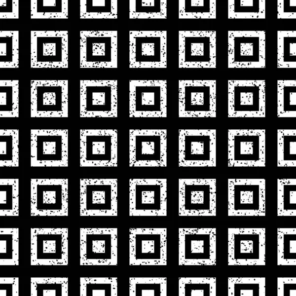 Гранж Бесшовная Текстура Черными Квадратами — стоковый вектор