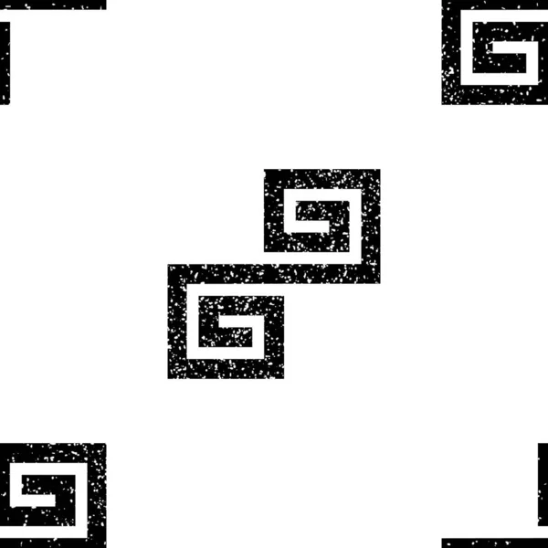 Motif Sans Couture Grunge Avec Contour Noir Forme Géométrique Texture — Image vectorielle
