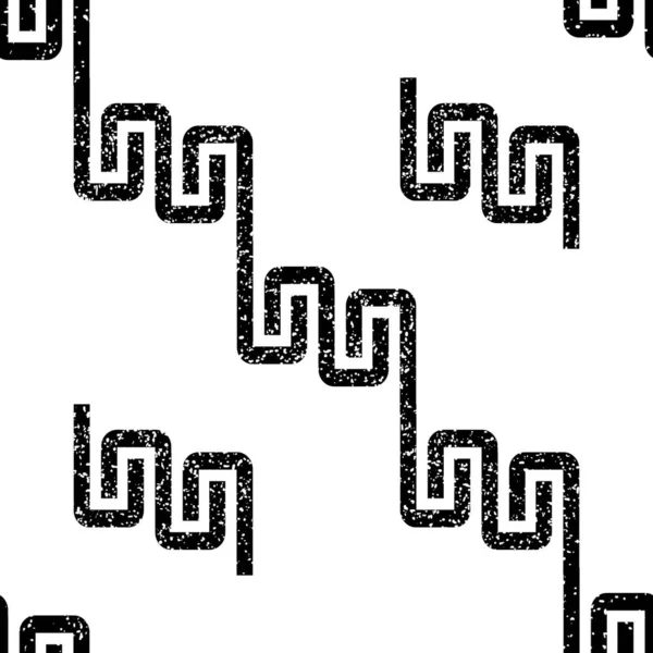 Grunge Αδιάλειπτη Μοτίβο Μαύρη Υφή Zigzag Γραμμές — Διανυσματικό Αρχείο