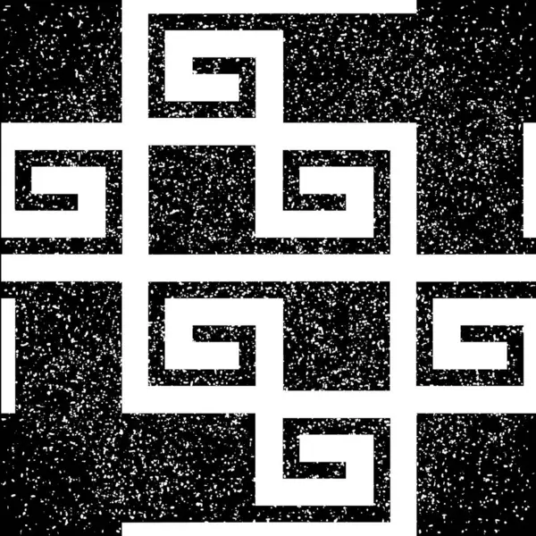 Grunge Naadloos Patroon Met Witte Geometrische Lijnen — Stockvector