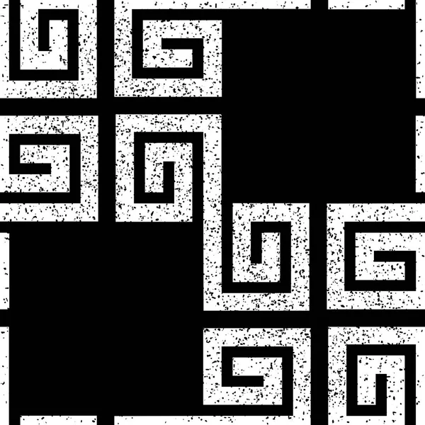 Grunge Naadloos Patroon Met Geometrische Vormen — Stockvector