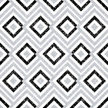 Siyah ve gümüş gri kareli kusursuz desen 7062