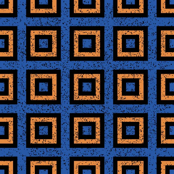 Απρόσκοπτη Μοτίβο Χρωματιστά Τετράγωνα Πορτοκαλί Και Μπλε 7192 — Διανυσματικό Αρχείο