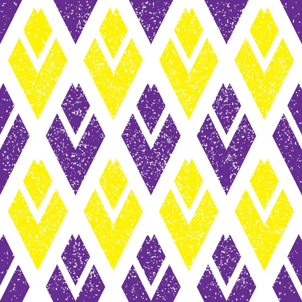 黄色と紫のバンドとシームレスな現代的なテクスチャ9 7534 — ストックベクタ